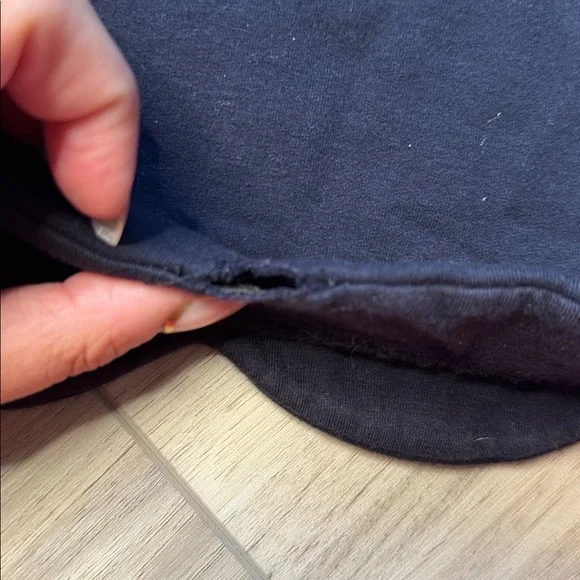 Classic Navy Fleece Dress with White Collar - Picture 7 of 7